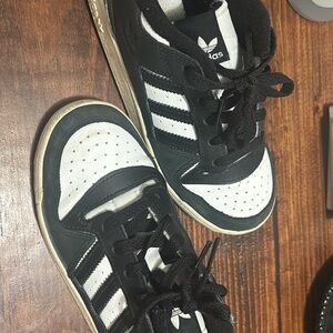 Adidas Kids Black and White Sneakers